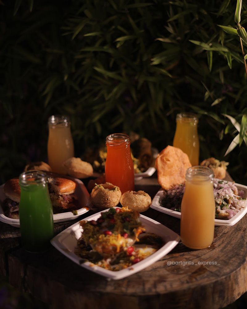 Indian chaat platter